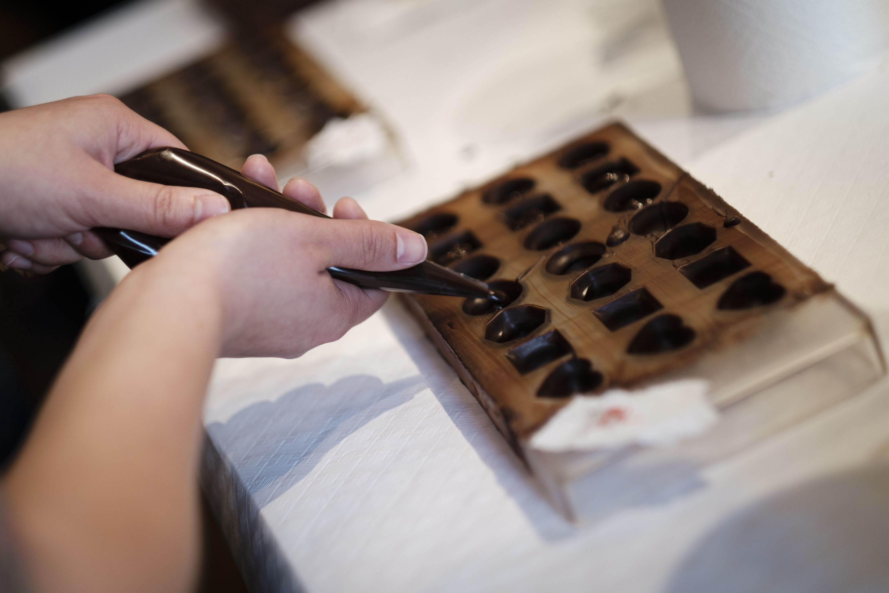 fill up chocolates by yourself at our workshop