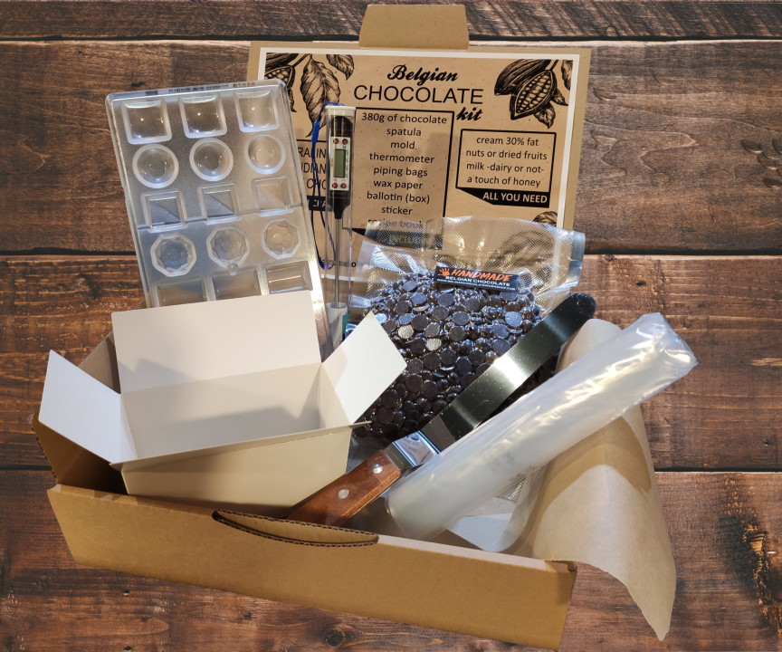 kit chocolat pour activite de groupe de cuisine en ligne